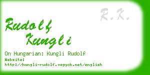 rudolf kungli business card